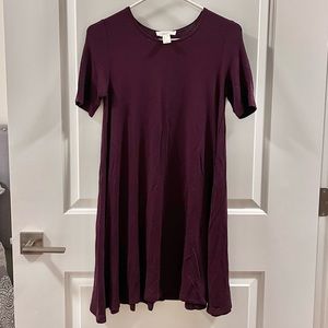 Burgundy T-shirt Dress